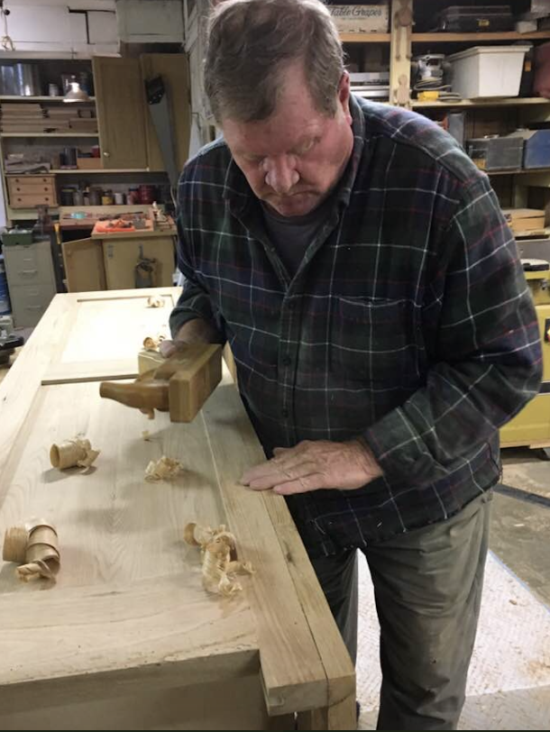 Bill Dunnington at work in his shop