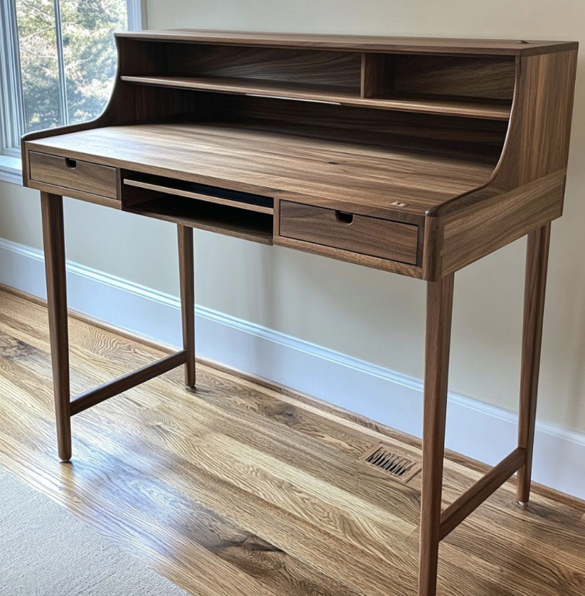 Walnut secretary desk