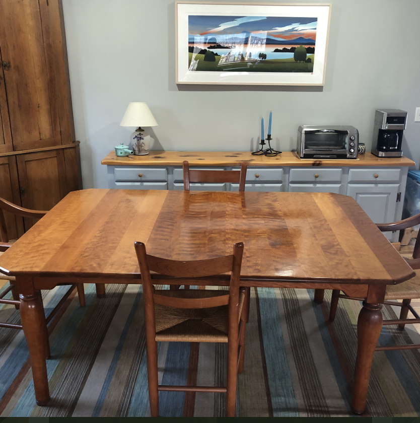 Tiger maple dining table